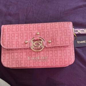 Bebe Pink Logo Crossbody